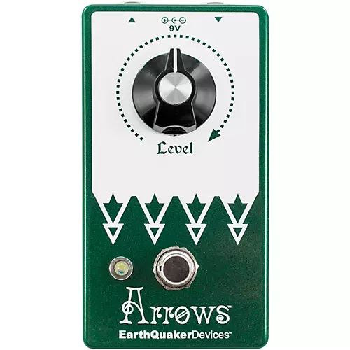 EarthQuaker Devices Arrows V2 Preamp Booster Effects Pedal and Octoskull T-Shirt Large Black