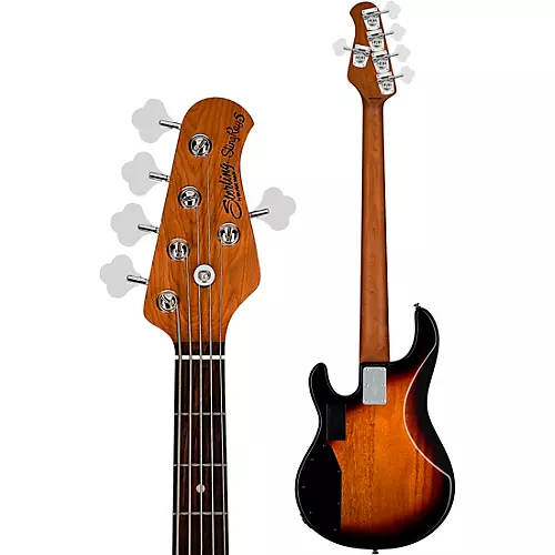 Sterling by Music Man StingRay 5 RAY35 Spalted Maple Top Bass 3-Tone Sunburst
