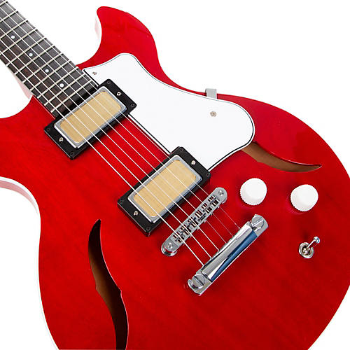Harmony Comet Semi-Hollow Electric Guitar Trans Red