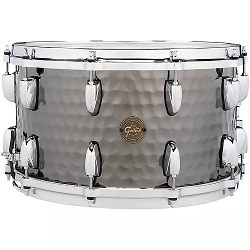 Gretsch Drums Hammered Black Steel Snare 14 x 5 in.