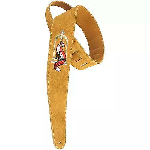 Henry Heller Embroidered Suede Guitar Strap Tiger