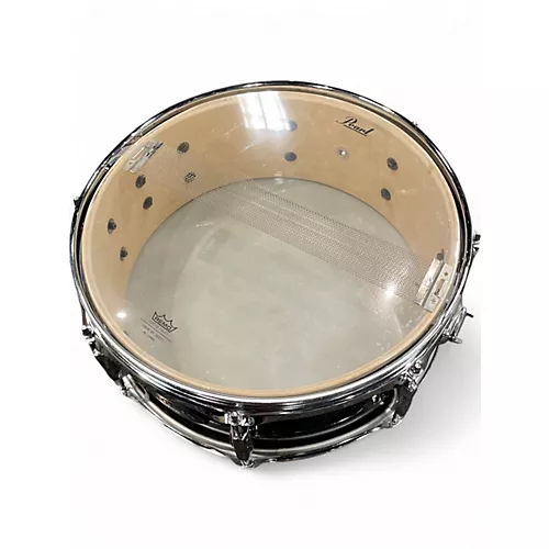 Used Pearl 5.5X14 Vision Series Snare Black and Silver Drum Black and Silver 10