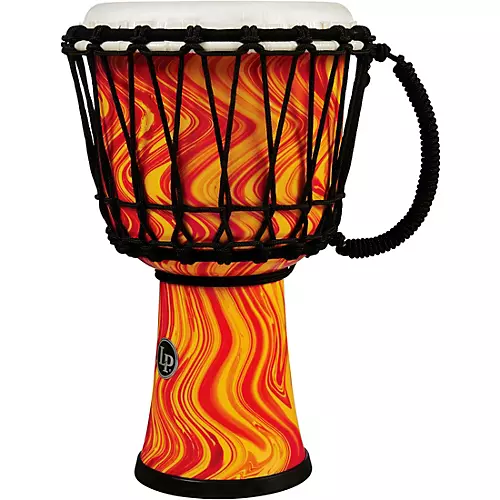 LP World 10 inch Rope Tuned Circle Djembe Black