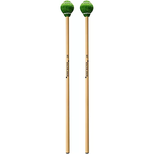 Mike Balter Pro Vibe Series Rattan Handle Keyboard Mallets 23 Blue Cord Medium