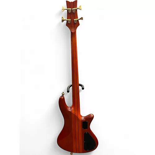 Used Schecter Guitar Research Stiletto Studio 4 String Fretless Honey satin  Electric Bass Guitar Honey satin