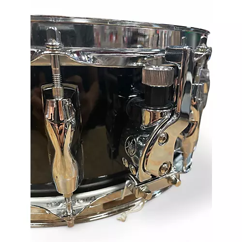 Used Yamaha 5.5X14 Recording Custom Snare Solid Black Drum Solid Black 10