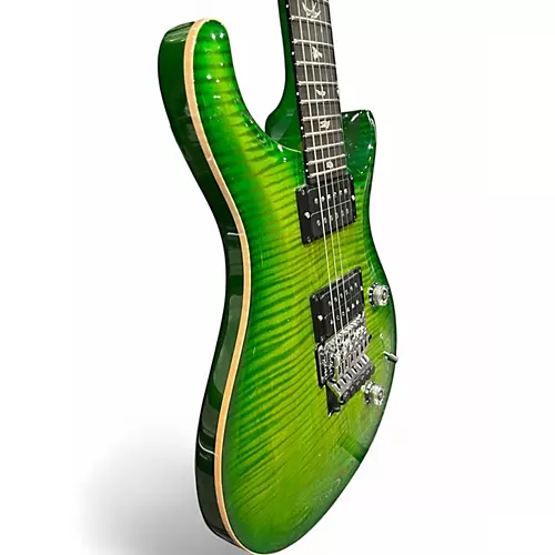 Used PRS Custom 24 10 Top Floyd Emerald Green Solid Body Electric Guitar Emerald Green