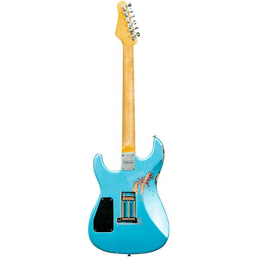 Friedman Cali Aged Electric Guitar Double Burst Metallic Blue over 3 Tone Burst