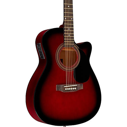 Rogue RA-090 Concert Cutaway Acoustic-Electric Guitar Mahogany