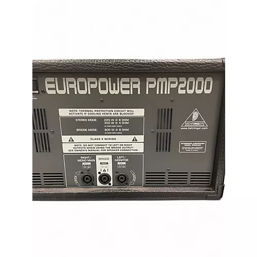 Used Behringer EUROPOWER PMP2000 Power Amp