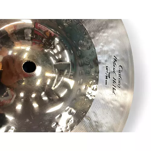 Used Zildjian 14.25in K Custom Hybrid Hi Hat Pair Cymbal 34