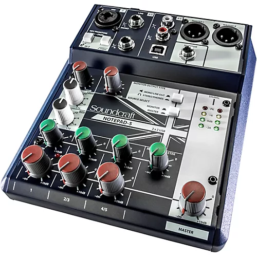 Soundcraft Notepad-5 Small-Format Analog Mixing Console With USB I/O