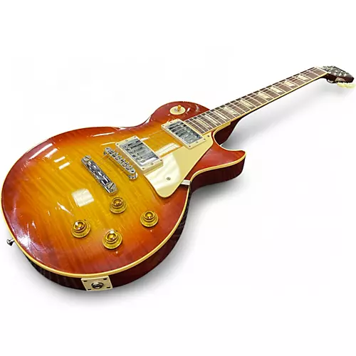 Used Gibson 1959 Reissue Murphy Aged Les Paul Sunrise Tea Burst Solid Body Electric Guitar Sunrise Tea Burst