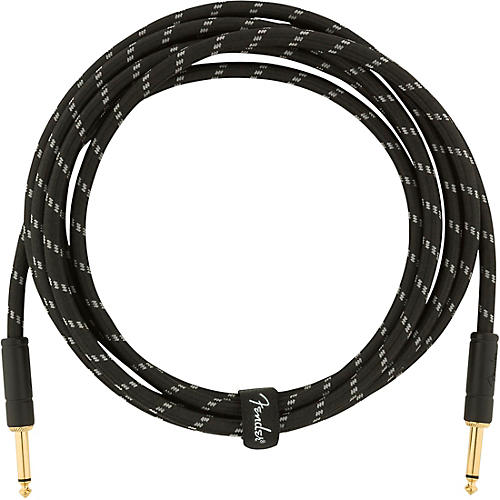 Fender Deluxe Series Straight to Straight Instrument Cable 25 ft. Black Tweed