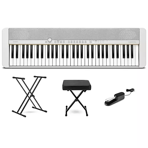Casio Casiotone CT-S1 61-Key Portable Keyboard Essentials Bundle Black