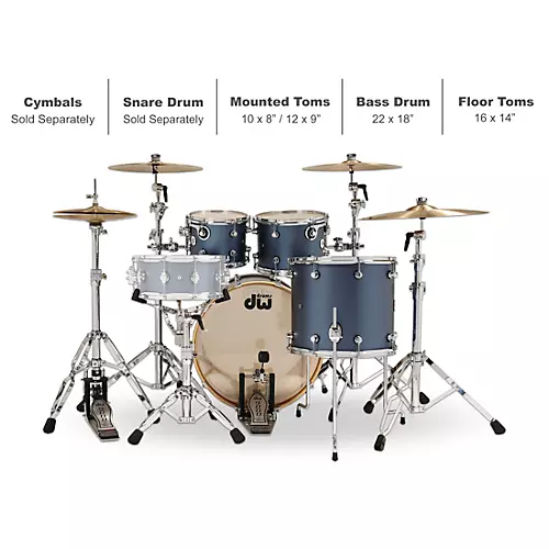 DW Design Series 4-Piece Shell Pack Cherry Stain