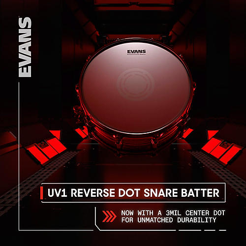 Evans UV1 Reverse Dot Coated Snare Batter Drum Head 14 in.