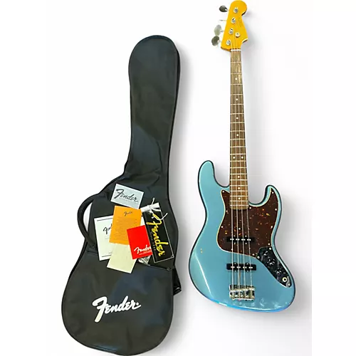 Used 2006 Fender 1962 Reissue Jazz Bass Old Lake Placid Blue Electric Bass Guitar Old Lake Placid Blue