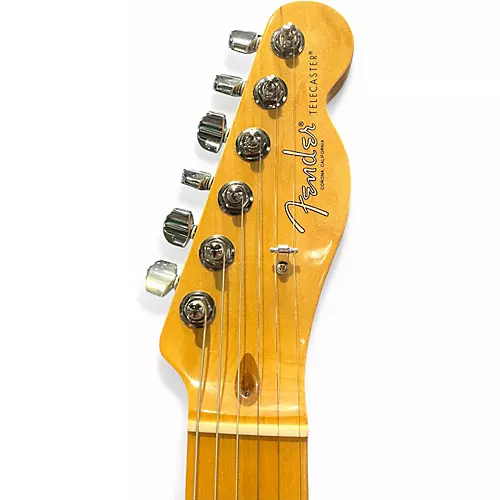 Used 2017 Fender American Deluxe Telecaster BLACK Solid Body Electric Guitar BLACK