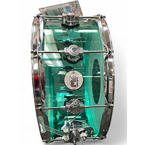Used DW 6.5X14 Design Series Acrylic Snare Sea Glass Drum Sea Glass 15