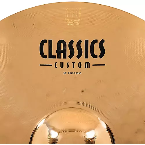 MEINL Classics Custom Thin Crash Brilliant Cymbal 18 in.