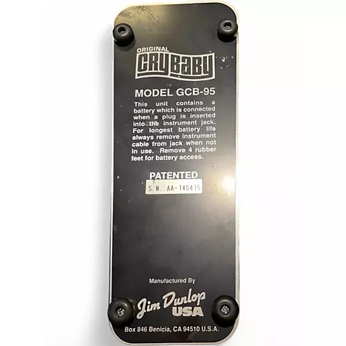 Used Dunlop GCB95 Original Crybaby Wah Effect Pedal
