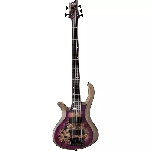 Schecter Guitar Research Riot-5 Left-Handed 5-String Electric Bass Aurora Burst
