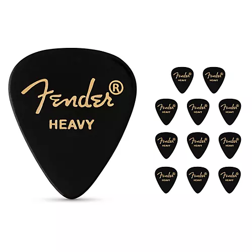 Fender 351 Shape Classic Celluloid Guitar Picks Extra Heavy 12 Pack