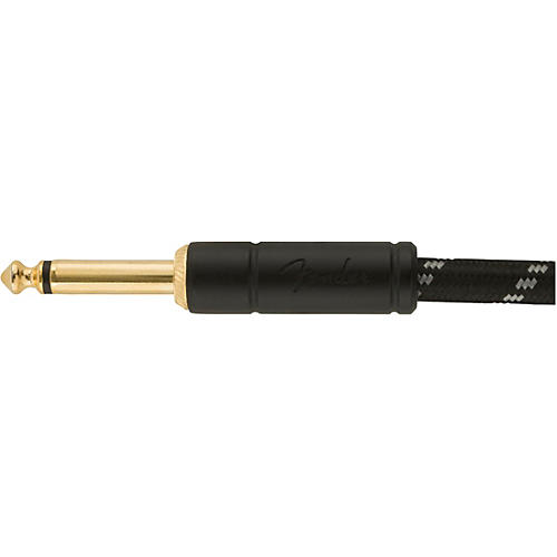 Fender Deluxe Series Straight to Angle Instrument Cable 10 ft. Black Tweed