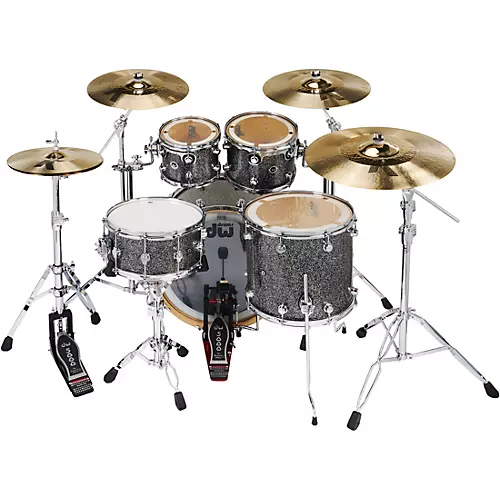 DW DWe Wireless Acoustic-Electronic Convertible 5-Piece Drum Set Bundle With 22