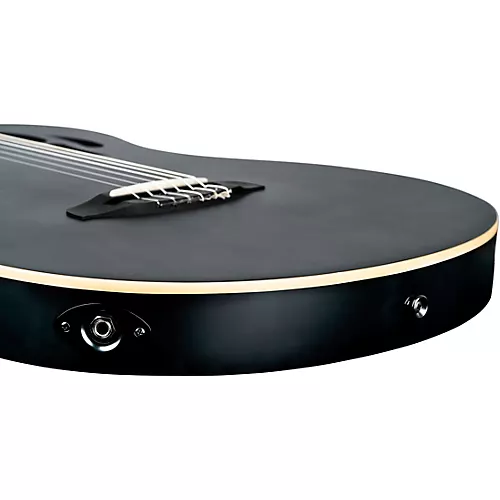 Ortega RTPSTD Left-Handed Nylon-String Acoustic-Electric Guitar Satin Black