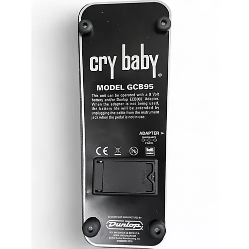 Used Dunlop GCB95 Original Crybaby Wah Effect Pedal