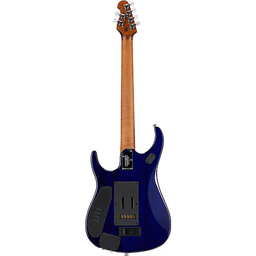 Ernie Ball Music Man JP15 Flamed Maple Top Electric Guitar Transparent Black