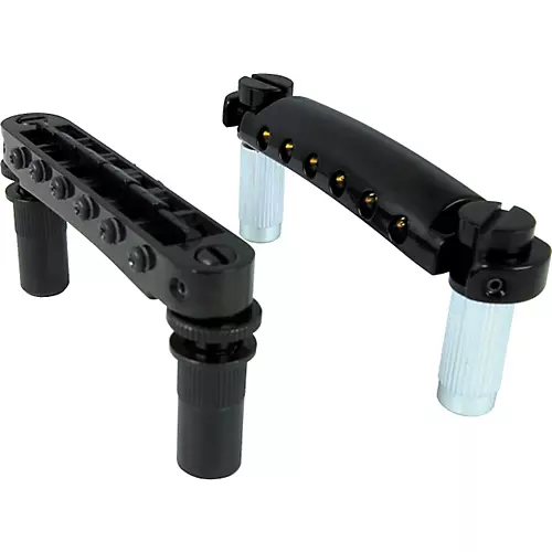 TonePros Metric Locking Tune-o-matic/Tailpiece Set (large posts) Black