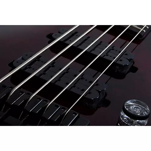 Schecter Guitar Research Omen Elite-5 5-String Electric Bass See-Thru Blue Burst