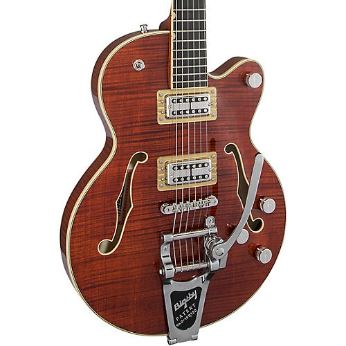 Gretsch Guitars G6659TFM Players Edition Broadkaster Jr. Center Block Bigsby Semi-Hollow Electric Guitar Bourbon Stain