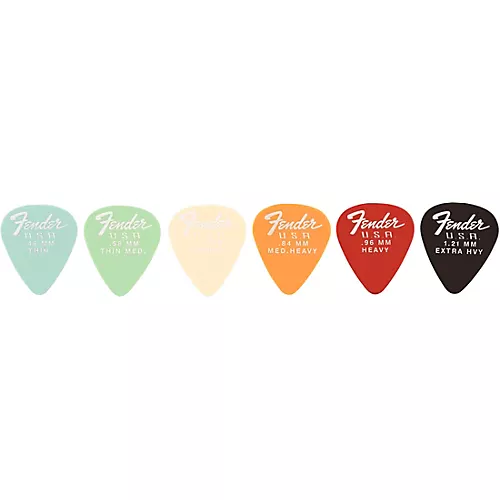 Fender 351 Shape Dura-Tone Delrin Guitar Picks 1.21 mm 12 Pack