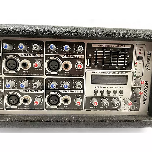 Used Pyle PMX802M  Powered Mixer