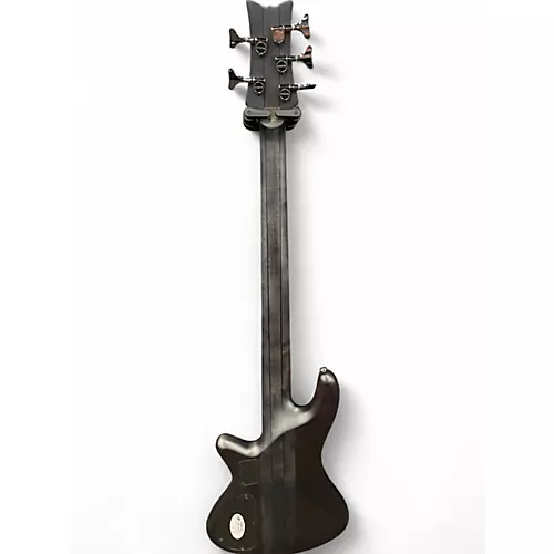 Used Schecter Guitar Research Stilleto Studio 5 Trans Black Electric Bass Guitar Trans Black