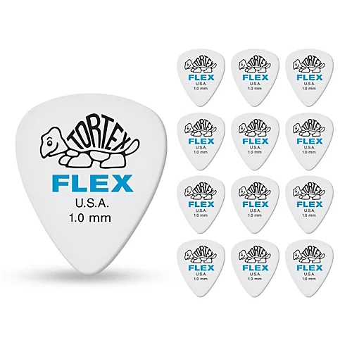 Dunlop Tortex Flex Standard Guitar Picks 1.0 mm 12 Pack