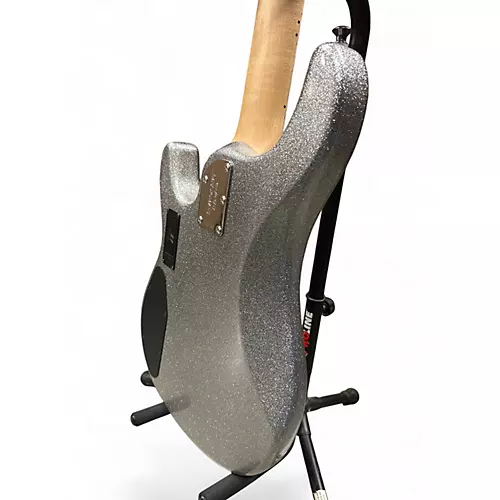 Used Ernie Ball Music Man Sterling 5 String Silver Sparkle Electric Bass Guitar Silver Sparkle