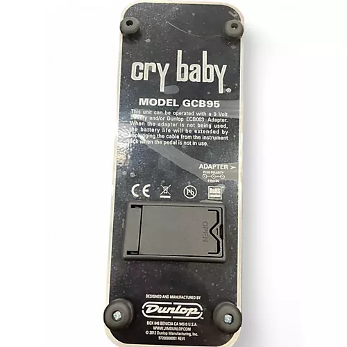 Used Dunlop GCB95 Original Crybaby Wah Effect Pedal