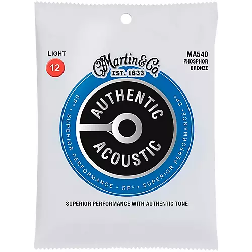 Martin MA540 SP Phosphor Bronze Light Authentic Acoustic Guitar Strings