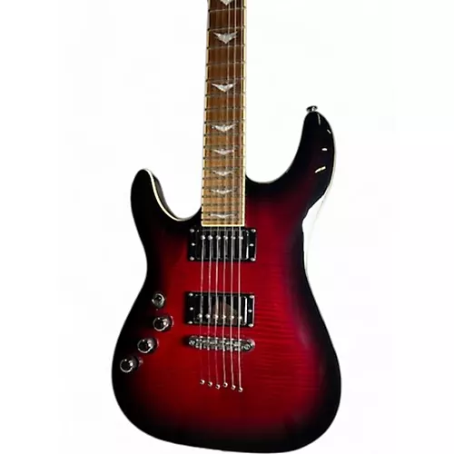 Used Schecter Guitar Research C1 Plus Left Handed Crimson Red Trans Electric Guitar Crimson Red Trans