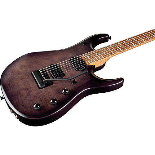 Ernie Ball Music Man JP15 Flamed Maple Top Electric Guitar Transparent Black