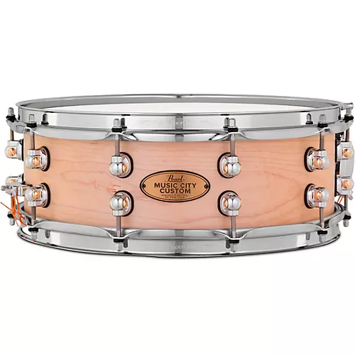Pearl Music City Custom Solid Shell Snare Maple in Hand-Rubbed Natural Finish 14 x 6.5 in.