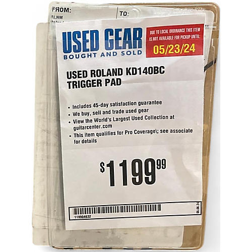 Used Roland KD140BC Trigger Pad