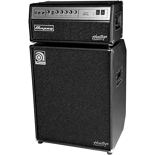 Ampeg Heritage SVT-CL 300W Tube Bass Amp Head with 4x10 500W Bass Speaker Cab