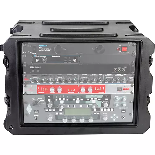 Gator G-Pro Roto Mold Rolling Rack Case Black 8 Space