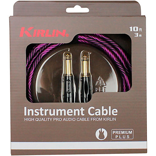 Kirlin IWB Black/Purple Woven Instrument Cable 1/4